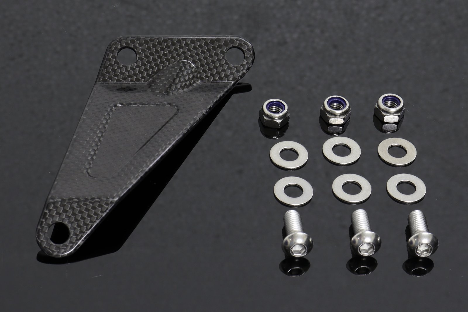 Exhaust Hanger Stay Left, Carbon, RGV250, VJ23