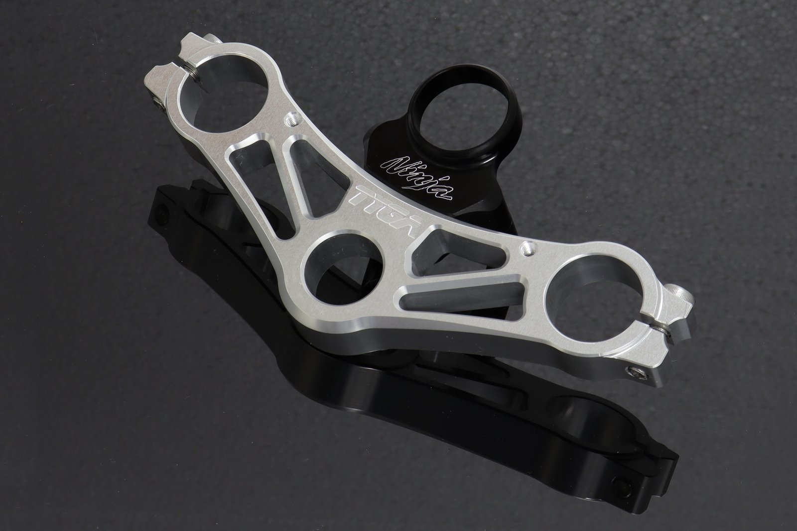 Top Triple Clamp Set, CNC Silver, KRR150ZX - Image 2