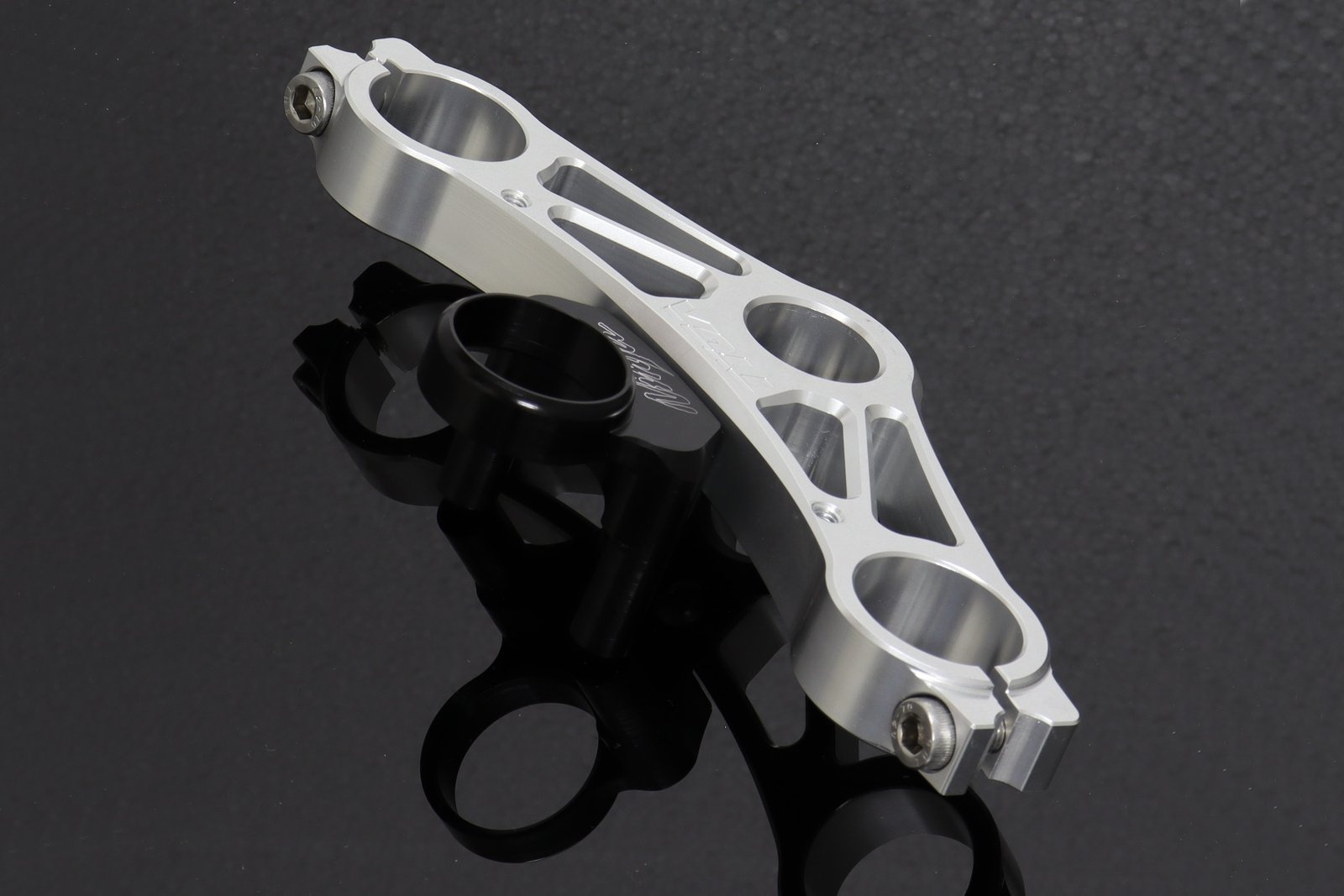 Top Triple Clamp Set, CNC Silver, KRR150ZX - Image 3