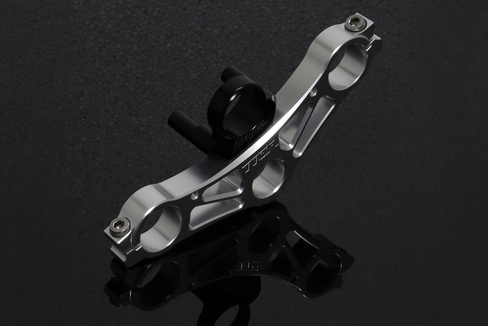 Top Triple Clamp Set, CNC Silver, KRR150ZX - Image 4