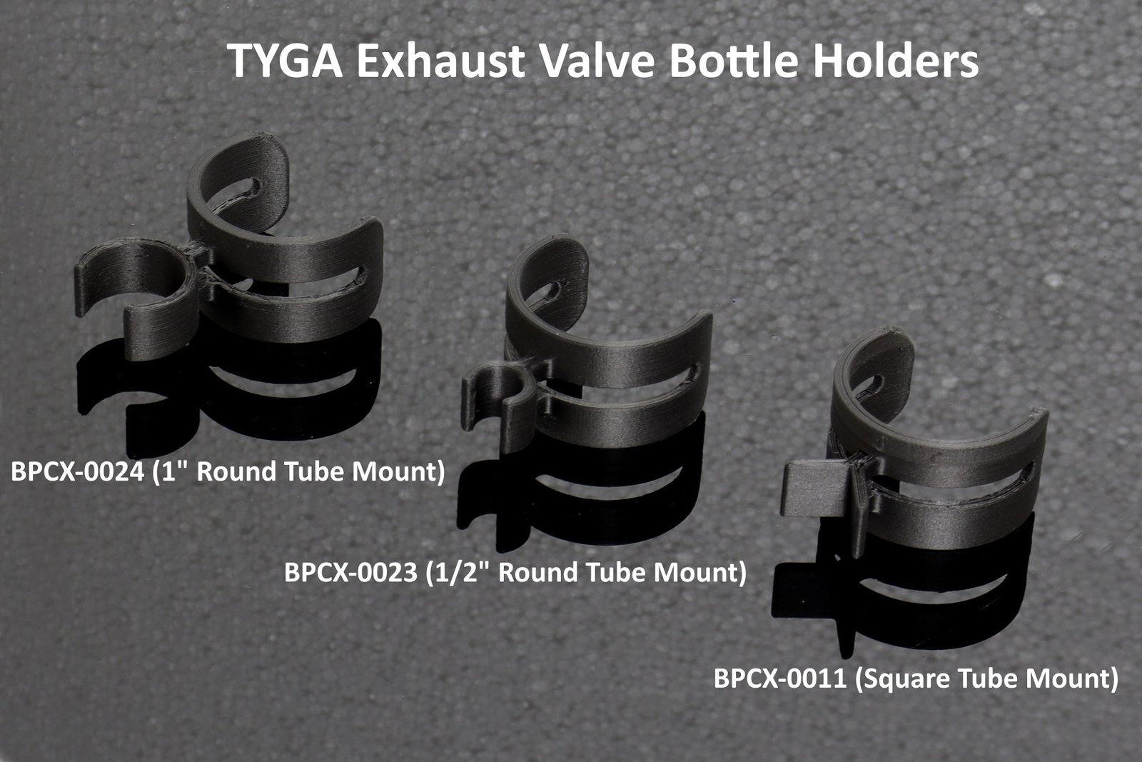Exhaust Valve Bottle Holder (1/2" Round Tube Mount) - Image 4
