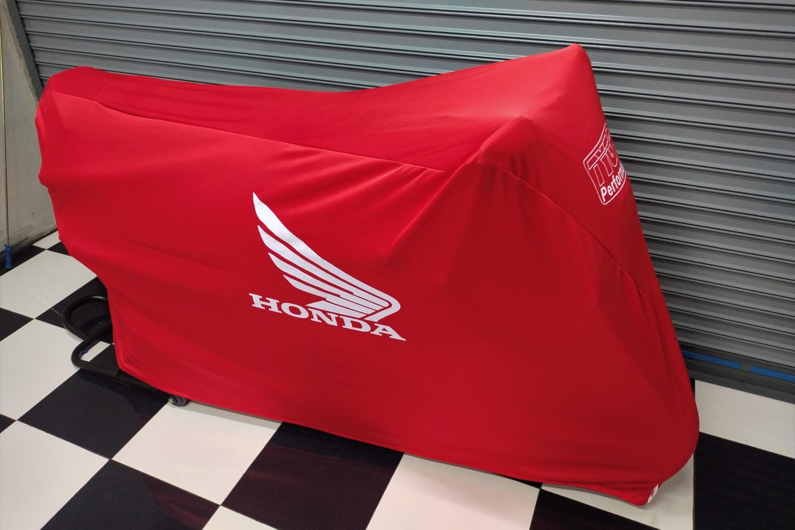 TYGA Bike Dust Cover, Red, Honda Wing, White - Image 3