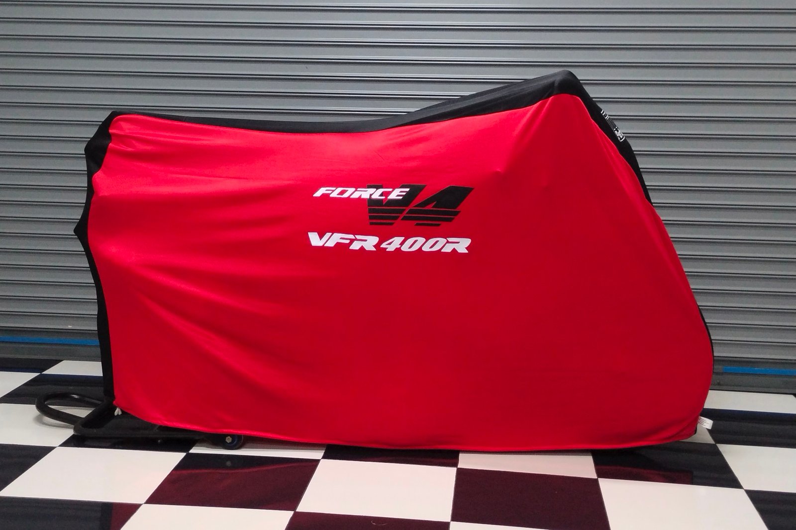 TYGA Bike Dust Cover, Red/Black, Force V4 VFR400R - Image 2