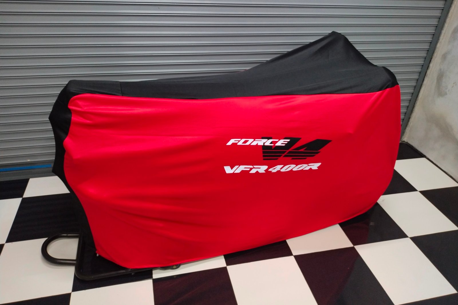 TYGA Bike Dust Cover, Red/Black, Force V4 VFR400R - Image 4