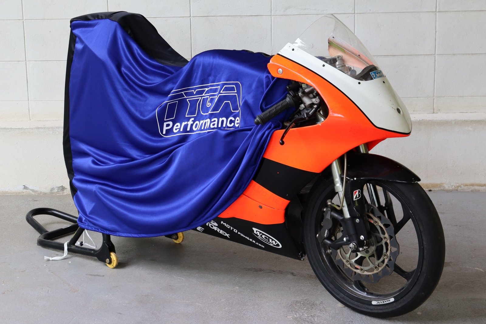 TYGA Bike Dust Cover, Blue/Black, Race, GP125/Moto3 type - Image 2