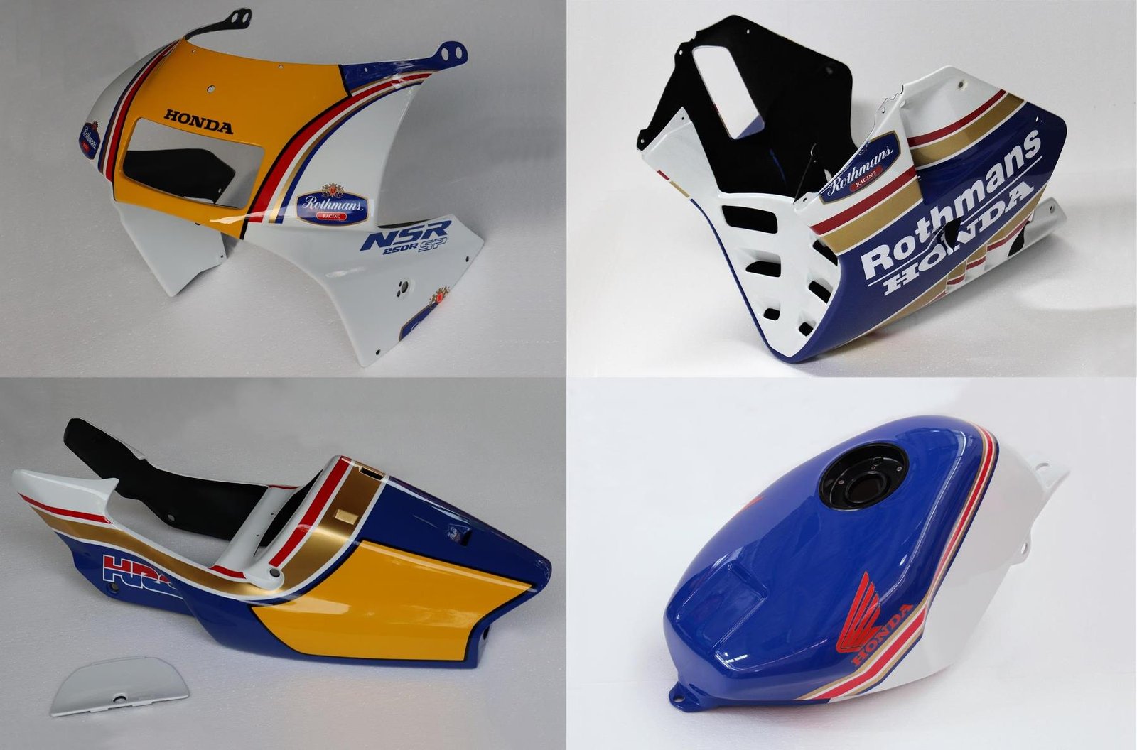 Kit, Bodywork, GRP, stock shape, with GRP tank, NSR250 MC21, Painted Rothmans