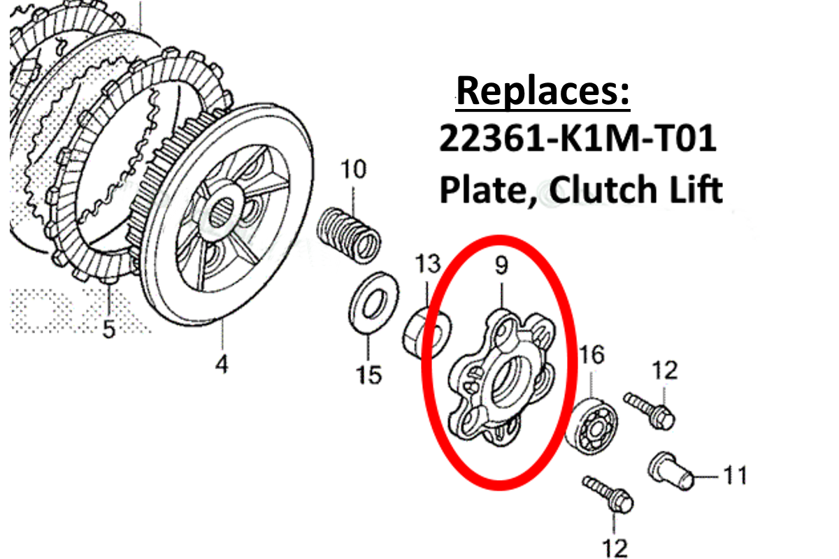 Clutch Lifter Plate, Billet, Grom - Image 4