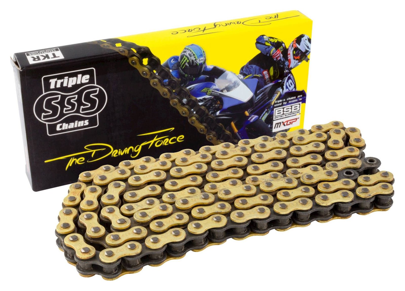 Motorcycle O-Ring Chain Gold 525-108 Link Csk Comp