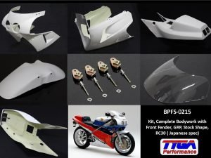 Kit, Complete Bodywork with Front Fender, GRP, Stock Shape, RC30 (Japanese spec)