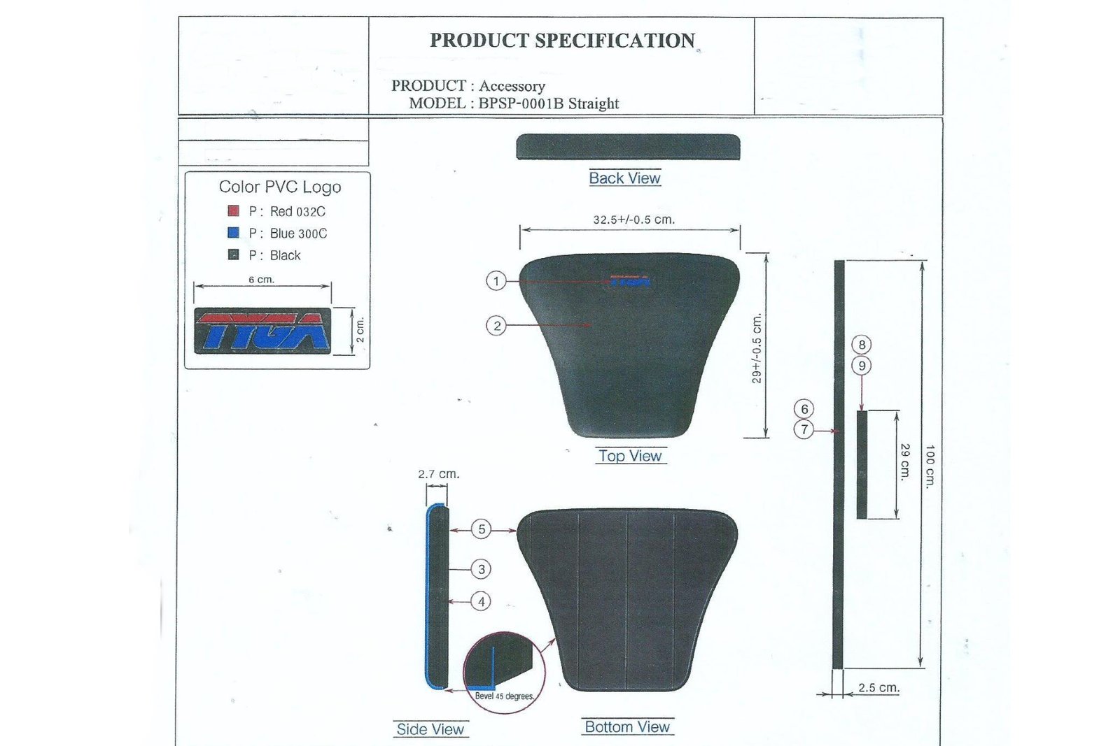Seat Pad, GP Race Tail (Flat), Assy. - Image 3