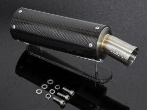 Silencer, Left, Ultra Shorty, Carbon, Two Stroke, 70mm, Assy