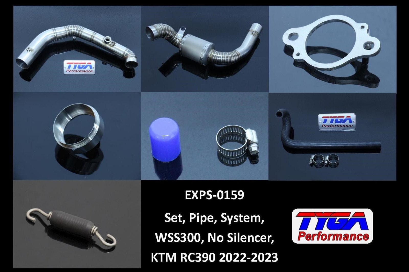 Set, Pipe, Race System, WSS300, No Silencer, KTM RC390 2022-2023