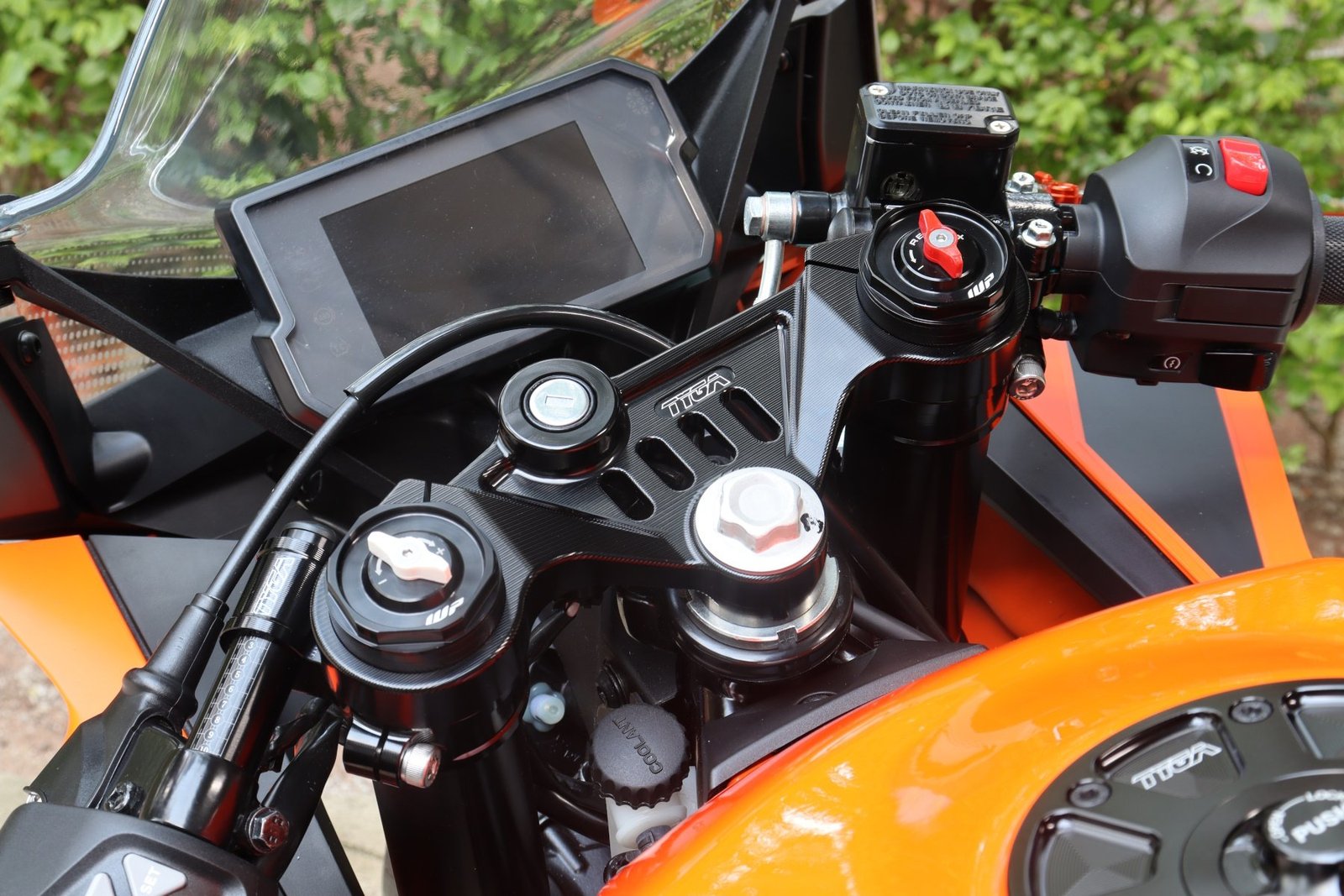 Top Triple Clamp, CNC Black, KTM RC Series (2022-2023) - Image 2