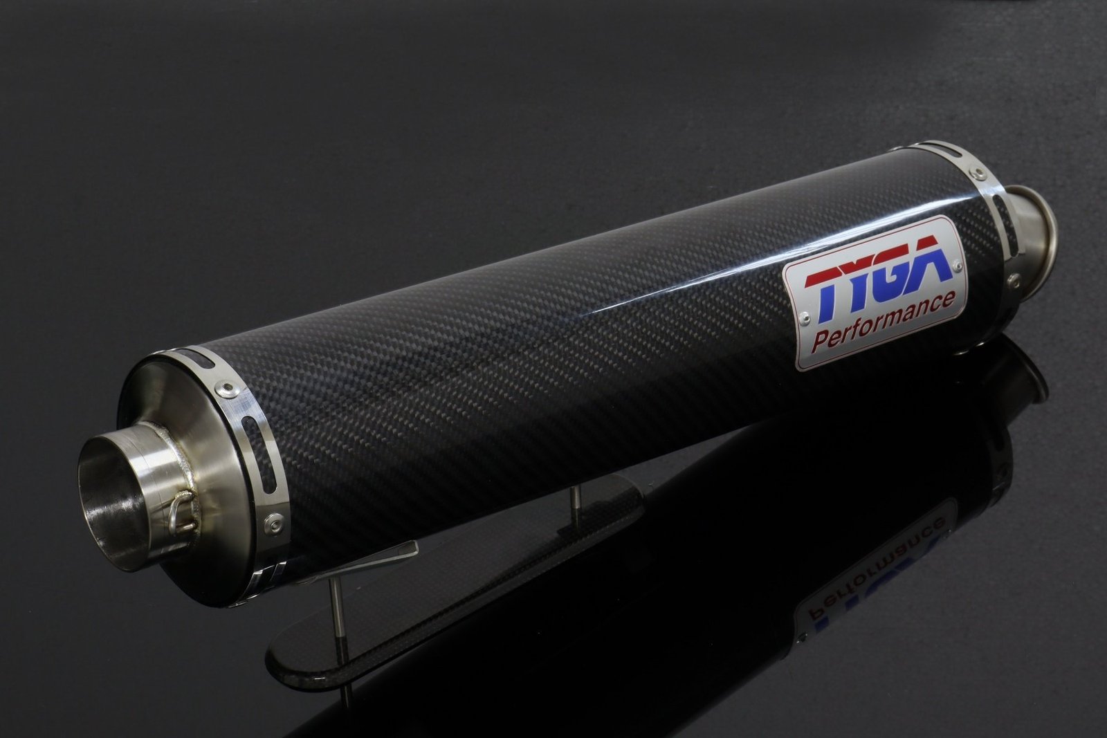 Silencer, Carbon, Round, Four Stroke, 50.8mm. bore, Sleeve, 4 inch X 430mm (No fittings) - Image 2