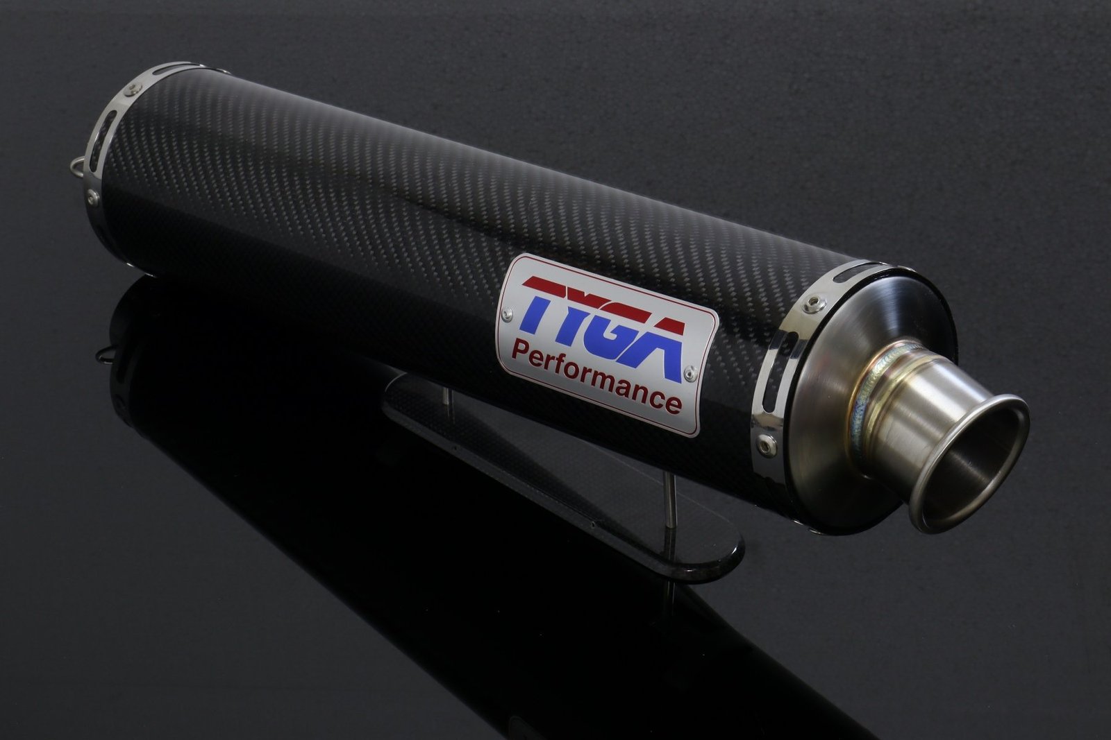 Silencer, Carbon, Round, Four Stroke, 50.8mm. bore, Sleeve, 4 inch X 430mm (No fittings)
