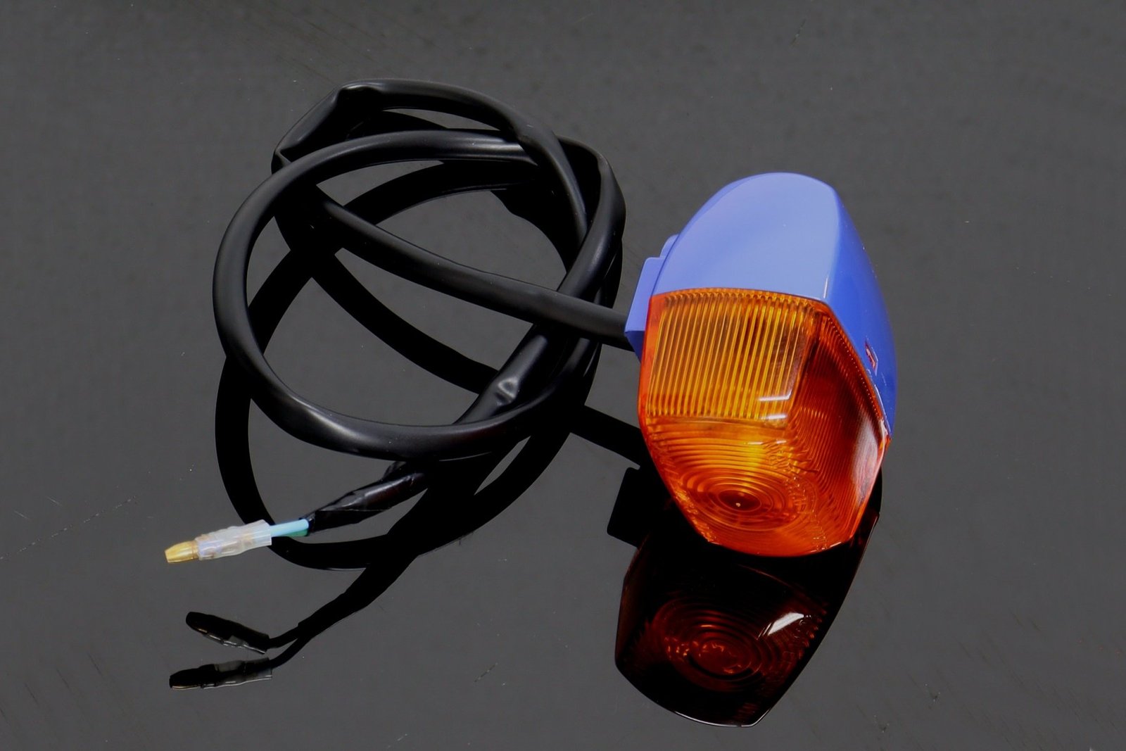 Turn Signal Set, Front, Blue, RC30 Style - Image 3