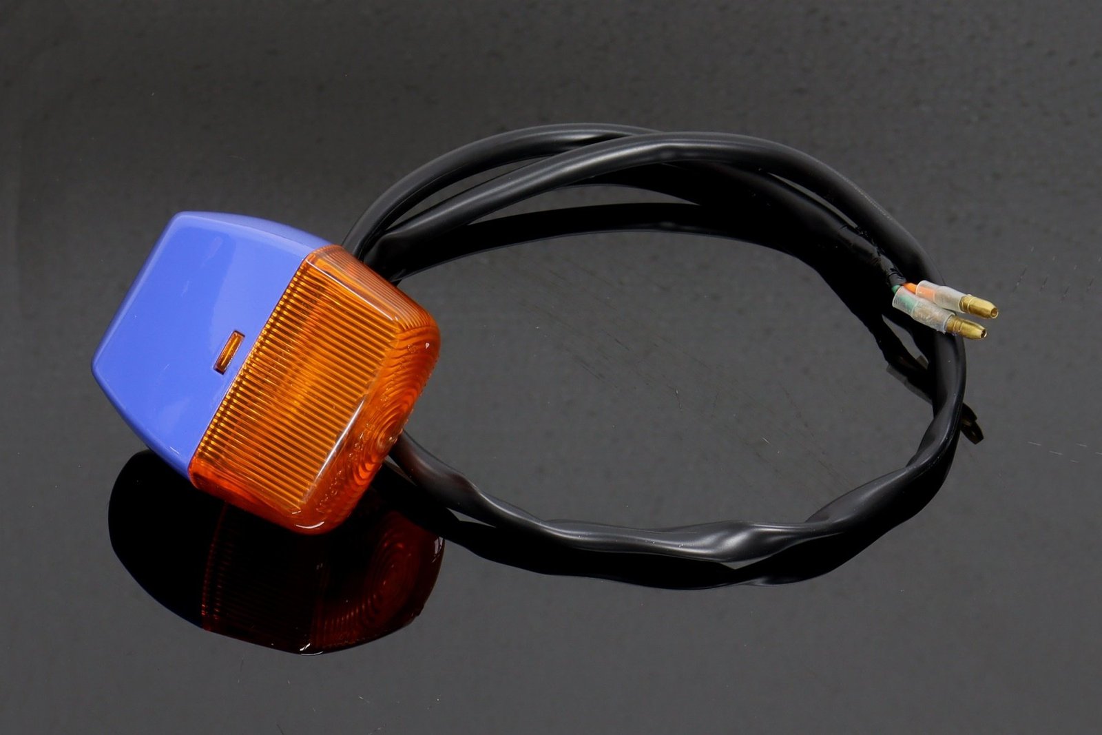 Turn Signal, Front, Left, Blue, RC30 Style