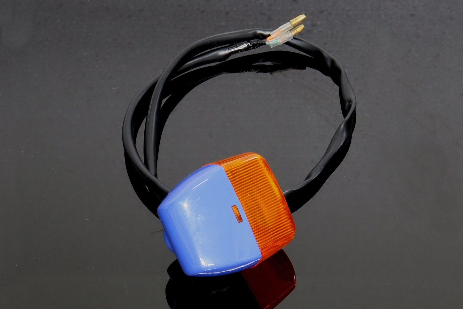 Turn Signal, Front, Left, Blue, RC30 Style - Image 2