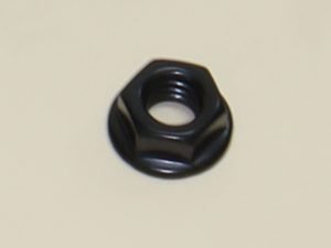 Flange Nut, Black, M6