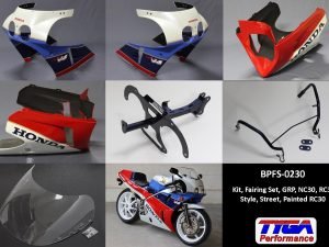 Kit, Fairing Set, GRP, NC30, RC30 Style, Street, Painted RC30