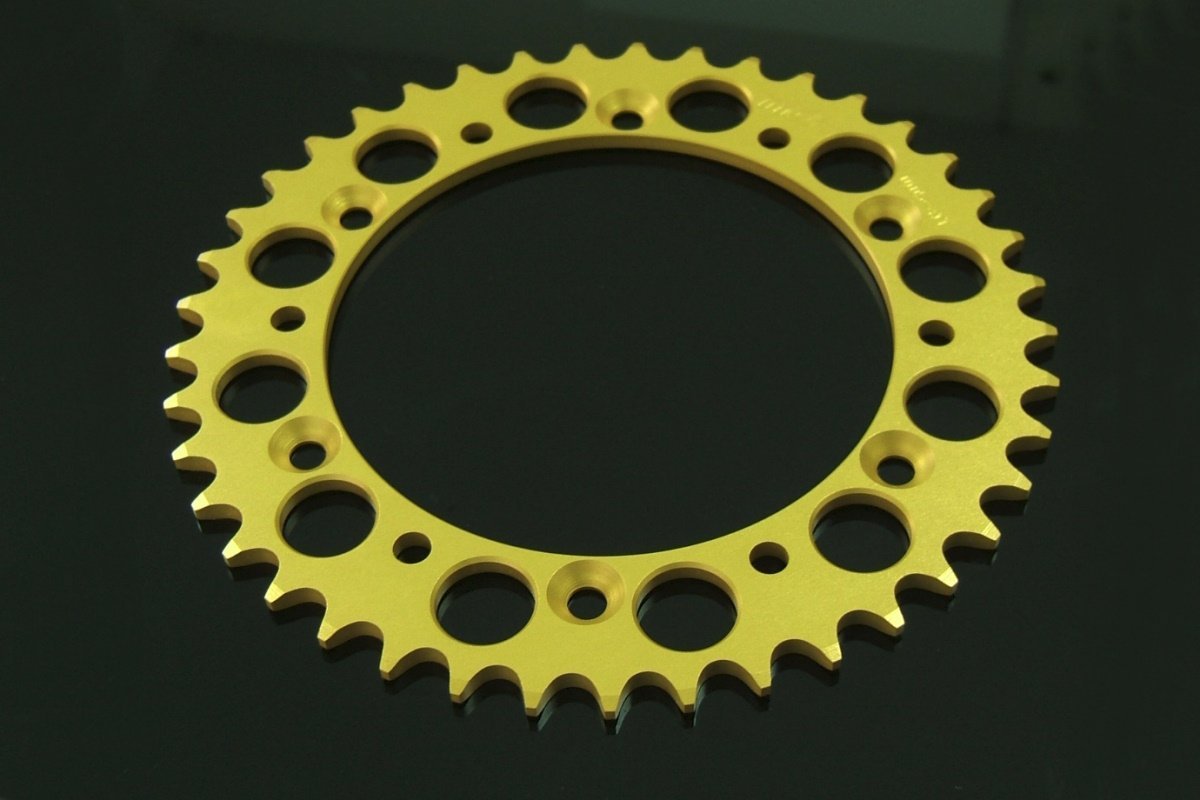Sprocket, Rear 42T, #520, Stock, Aluminium, (Gold), VJ23