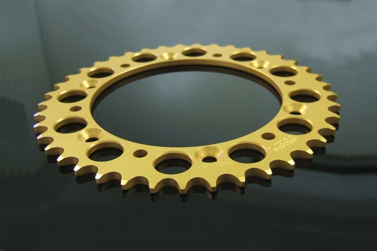 Sprocket, Rear 42T, #520, Stock, Aluminium, (Gold), VJ23 - Image 2