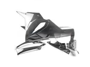 BMW S1000RR carbon belly pan long for use with no CAT pre preg carbon twill 2019 - 2022