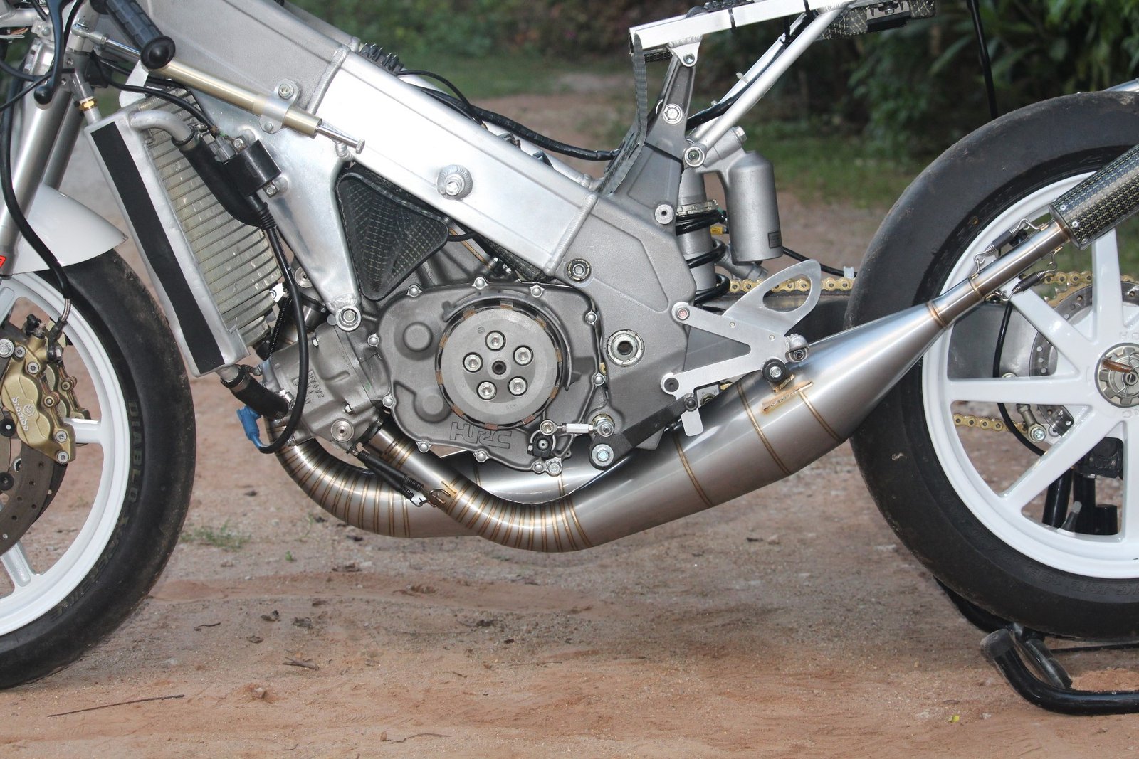 Set, Exhaust Chamber, Stainless Steel, (High Right Side Silencer Mount) NX5 RS250R - Image 6