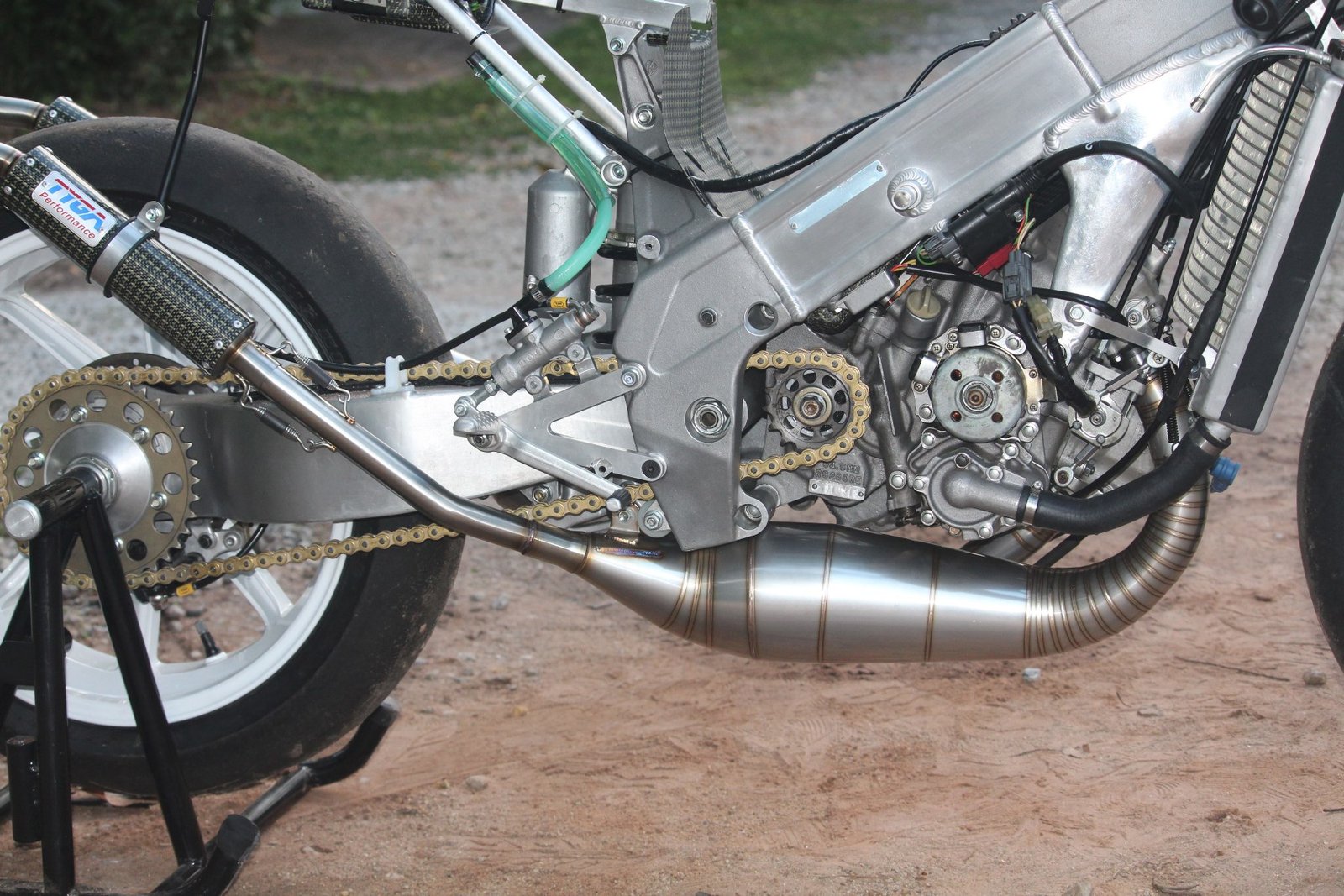 Set, Exhaust Chamber, Stainless Steel, (High Right Side Silencer Mount) NX5 RS250R - Image 7