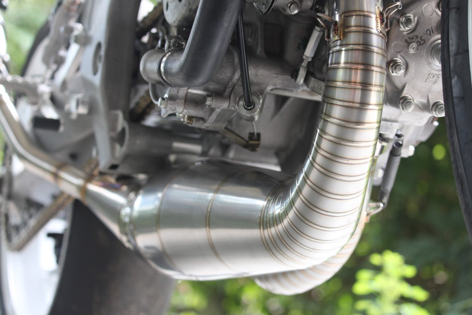Set, Exhaust Chamber, Stainless Steel, (High Right Side Silencer Mount) NX5 RS250R - Image 11