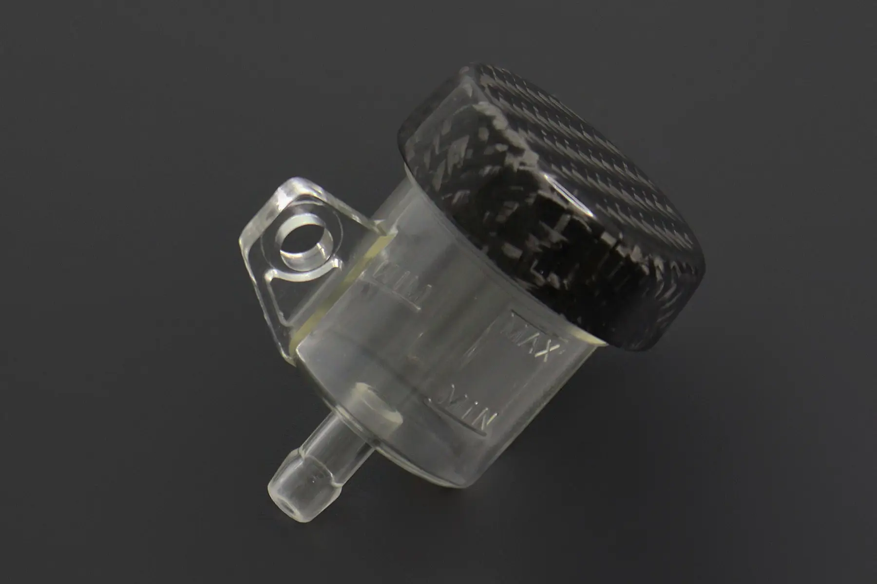 Mini Brake Reservoir, Carbon, Vertical Tube