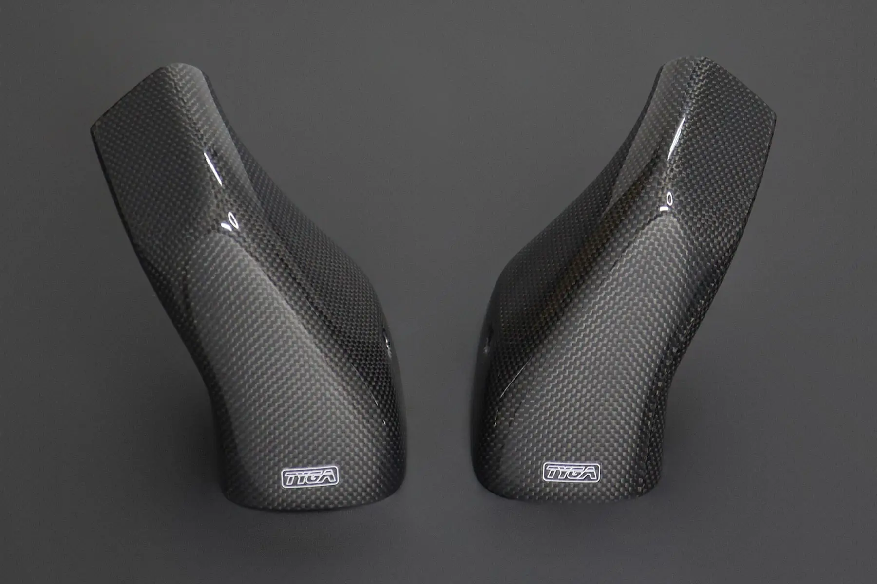 Air Ducts, Pair, Carbon, Gloss, Fuel Tank, Stock Shape, RVF750 RC45