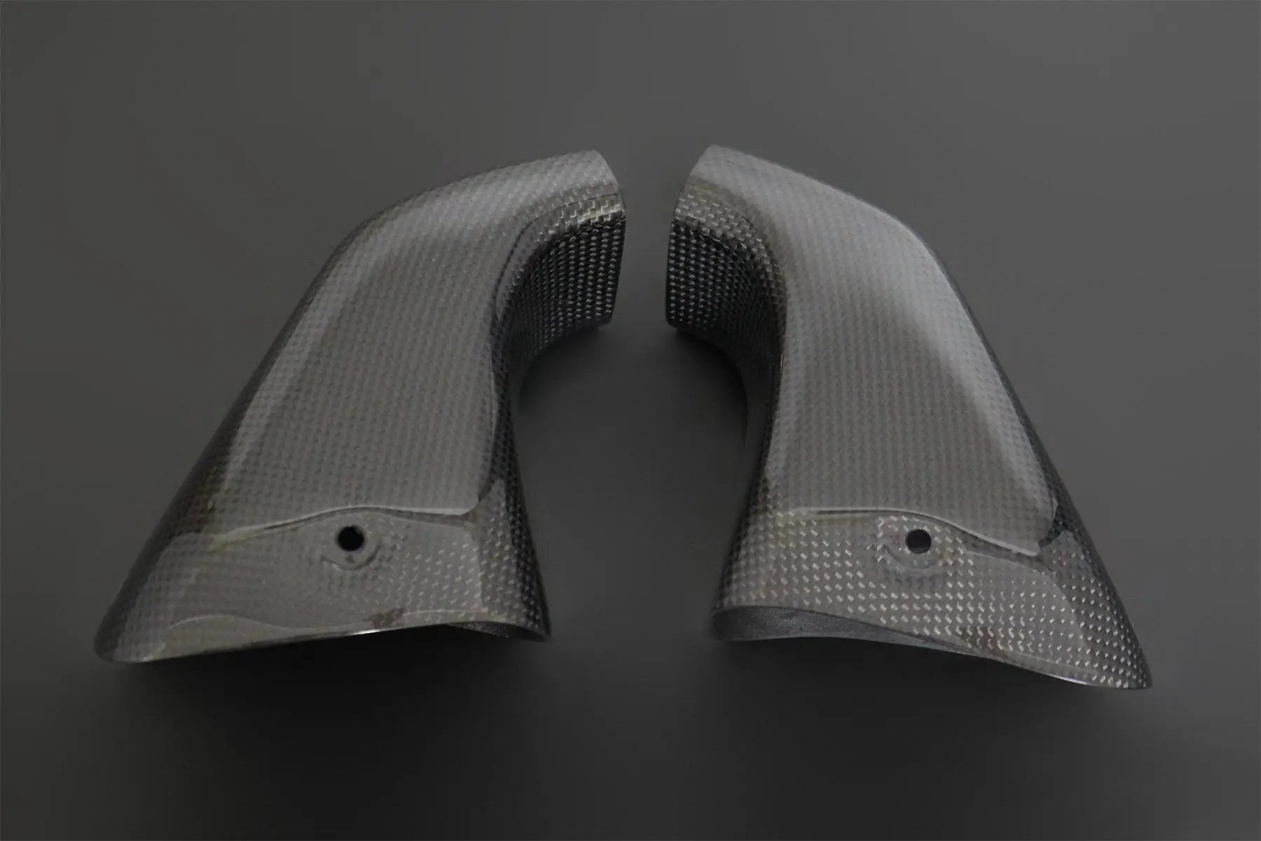 Air Ducts, Pair, Carbon, Gloss, Fuel Tank, Stock Shape, RVF750 RC45 - Image 3