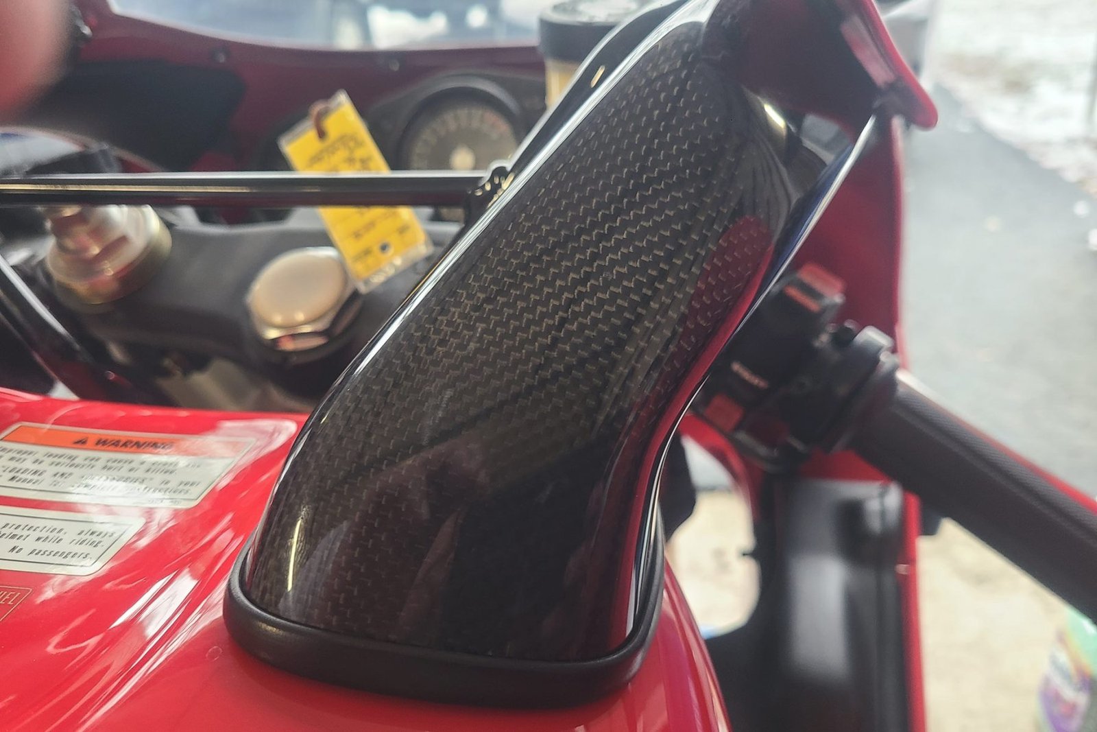 Air Ducts, Pair, Carbon, Gloss, Fuel Tank, Stock Shape, RVF750 RC45 - Image 7