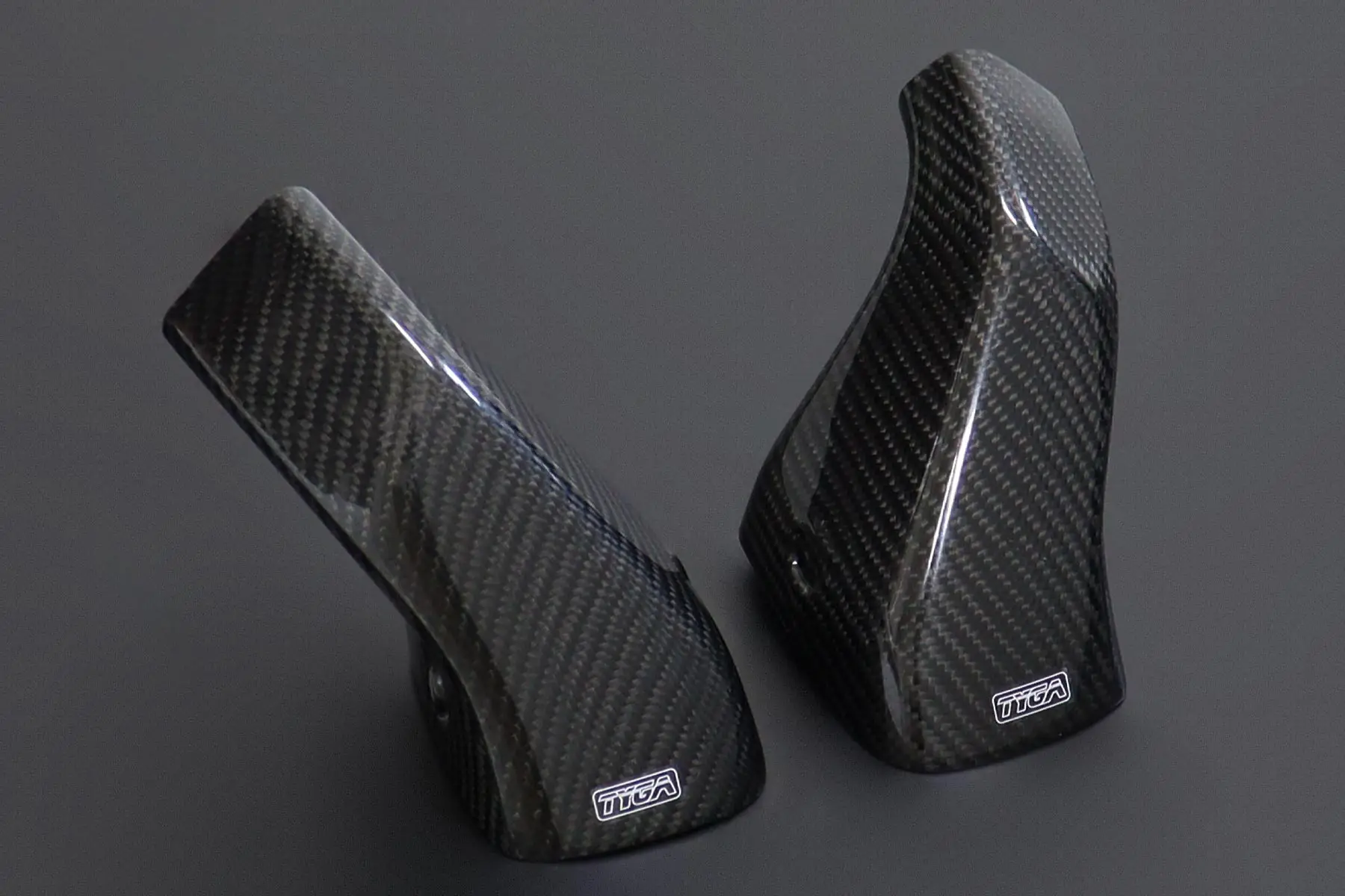 Air Ducts, Pair, Carbon, Twill, Fuel Tank, Stock Shape, RVF750 RC45 - Image 2
