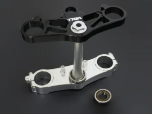 Triple Clamp Set, CNC Silver/Black, Street, SP1