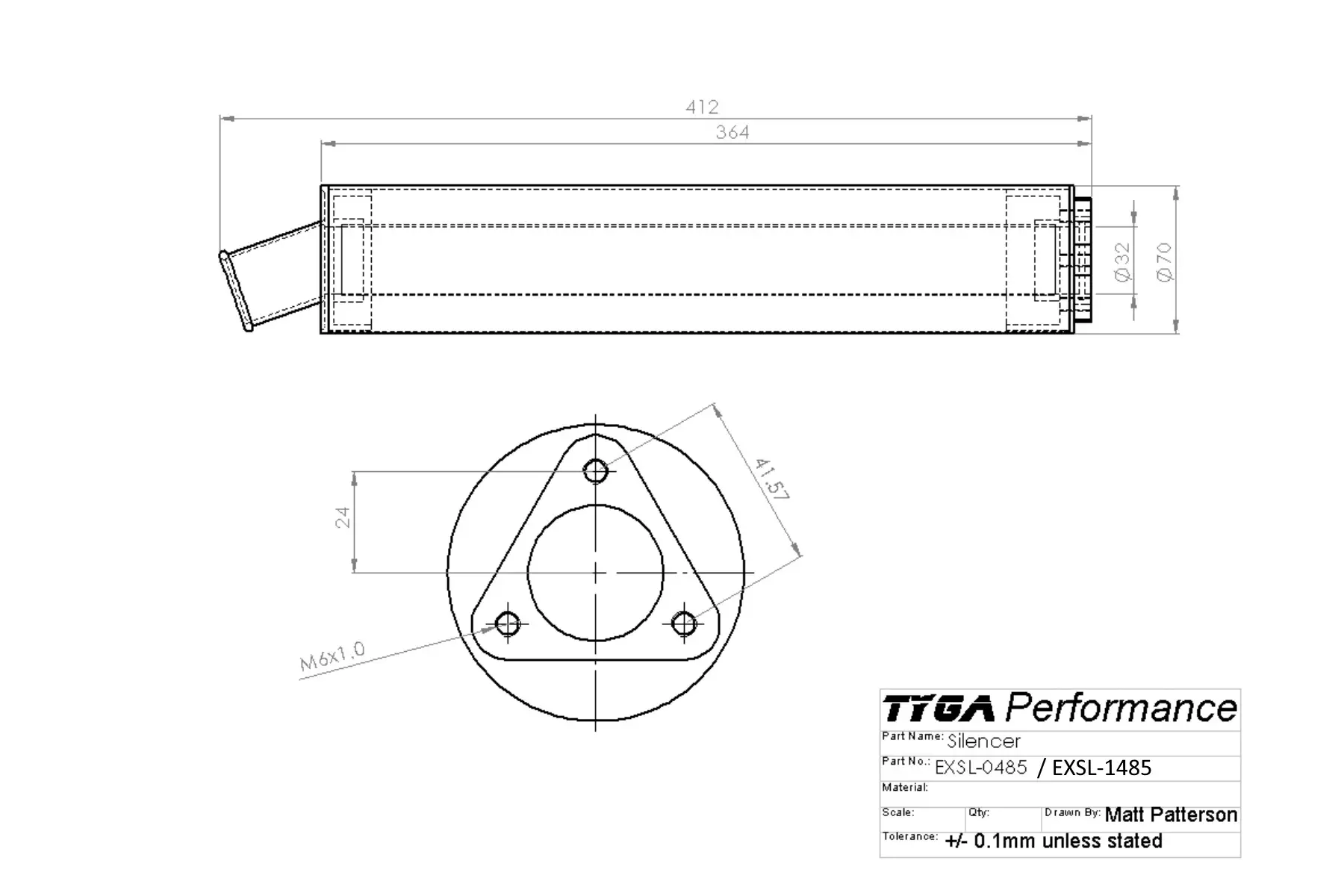 Silencer, Carbon, Two Stroke, 32mm ID Assy. - Image 3